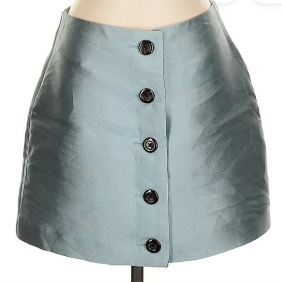 Urban Outfitters Blue Mini Skirt Size Small - Picture 2 of 5